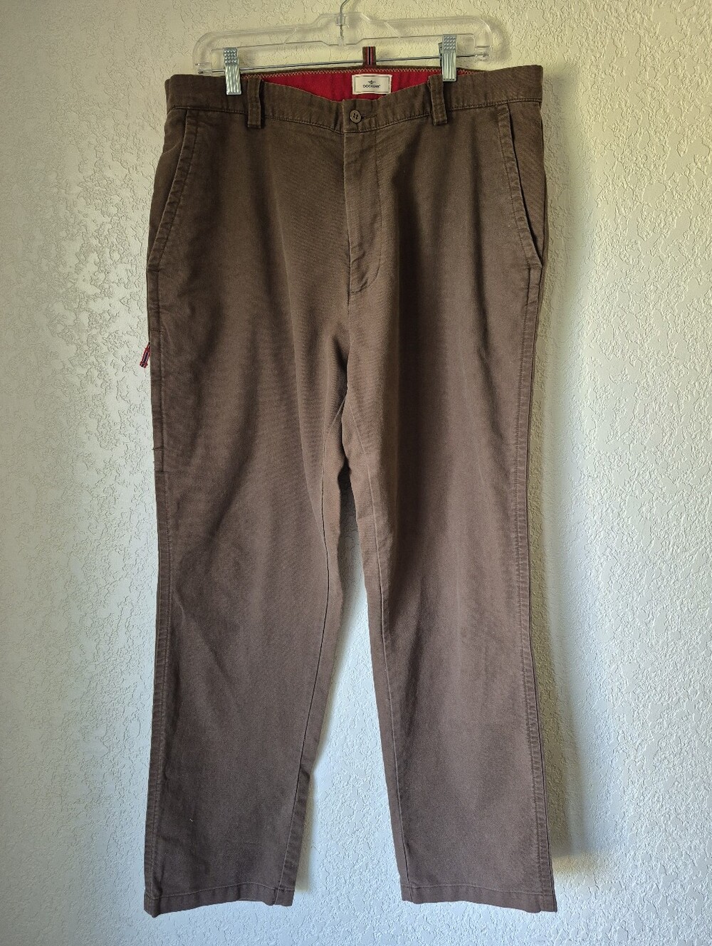 Dockers Mens Chino Pants 36x34 Classic fit Brown Straight